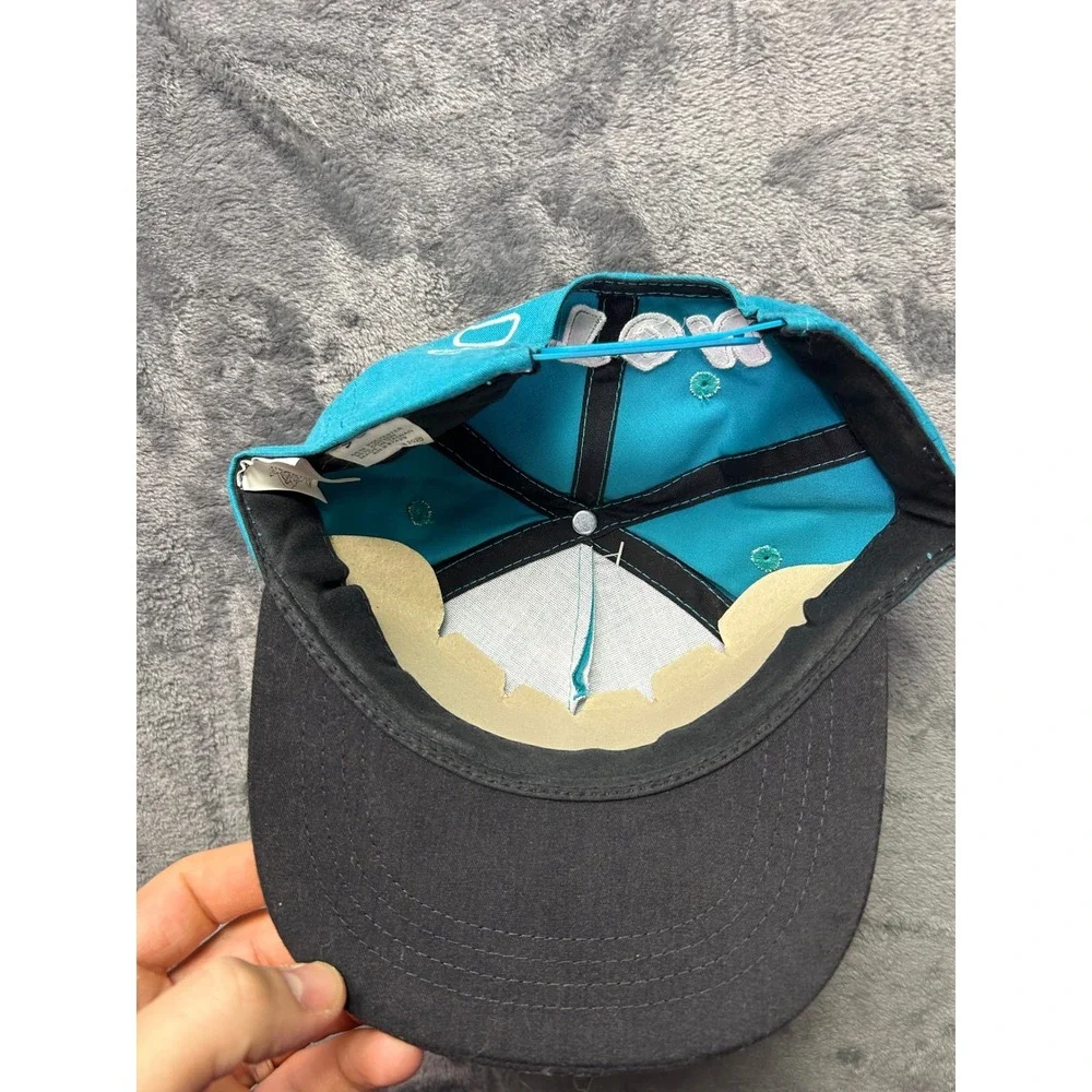 Vintage‎ Looney Tunes Taz Snapback Hat Teal Black Deadstock Warner Bros 90s